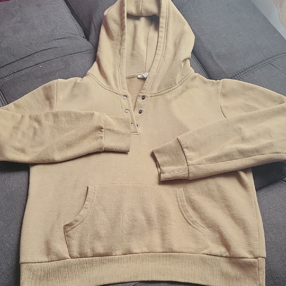 Reflex Cream Hooded Pullover Sweater